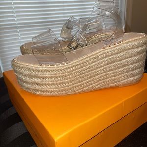 Public Desire Clear. Platform Sandals